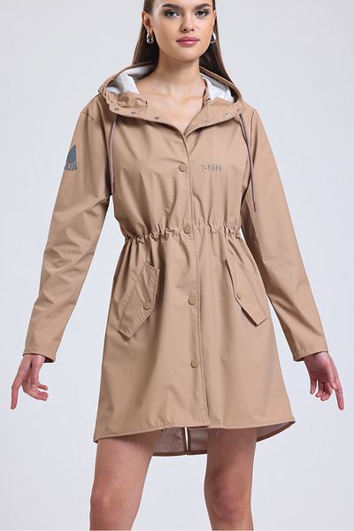 T Rain Γυναικείο αδιάβροχο Stay Dry Beige