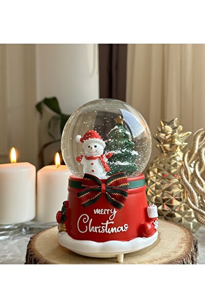 nesever store Mega Boy Yılbaşı Kar Küresi Otomatik Püskürtmeli Özel Yılbaşı M...