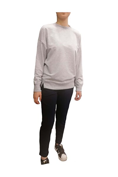 HNS Mariquita Yaka Detay Sweat - Gri - L - St03719-gri-l