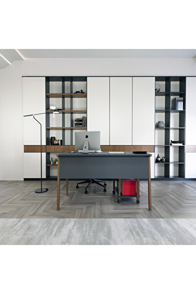 lagomood Zenith Çalışma Masası 120cm Antrasit Ceviz