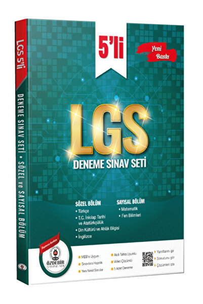 ÖZDEBİR YAYINEVİ Özdebir Yayınları 8. Sınıf Lgs 5'li Deneme Sınavı