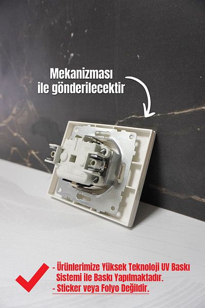 markcat Ovivo Grano (TWO-KEY PIREZ) UV Printed Duck Pattern White Decorative Commitator Frame Included