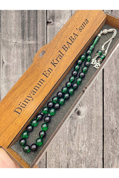 KANUNİ TESBİH Mărgele de rugăciune cu moară verde negru moară cu litere