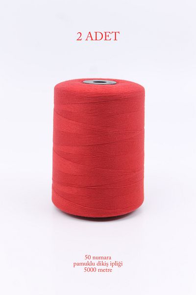 ERDAL DERİ Size 50 Cotton Sewing Thread 2 Pieces 7678 Color Code 5000 Meters Netpo Brand
