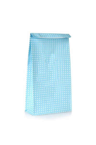 cici Blue Polka Dot Gift Package Paper Bag 25x15x6 Cm 10 Pieces