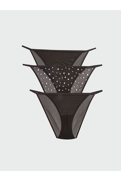 LC Waikiki Pachet de 3 chiloți de bikini cu tematică de Crăciun