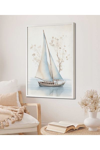 HOMEPACK Pictură unică înrămată Seria barca cu pânze Pictură clasică poster TK/127