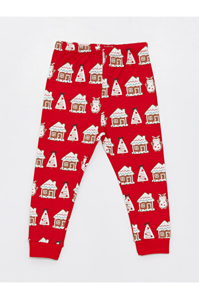 LC Waikiki Crew Neck hosszú ujjú újévi témájú pizsama szett kislánynak