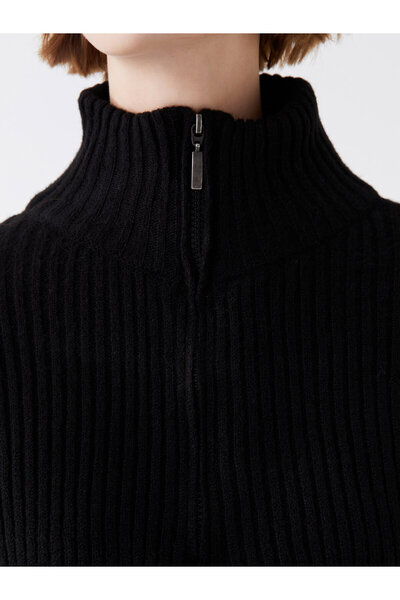 LC Waikiki Dámský pletený svetr s vysokým límcem a dlouhým rukávem