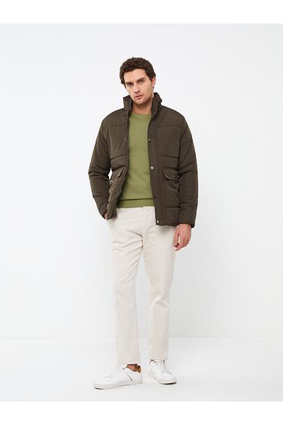 LC Waikiki Ανδρικό πουπουλένιο παλτό - Standard Fit, Stand Collar