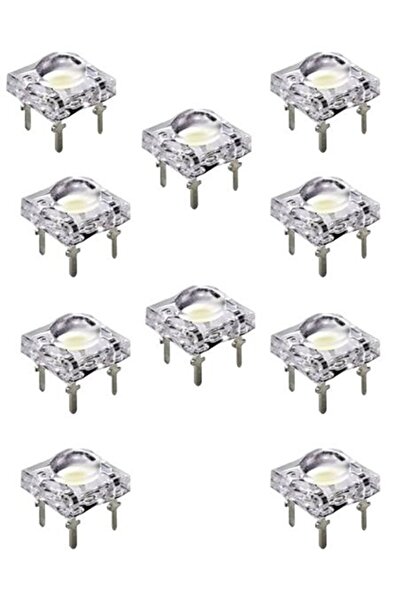 robodünya Kare Flux Kırmızı Led - 10 ADET