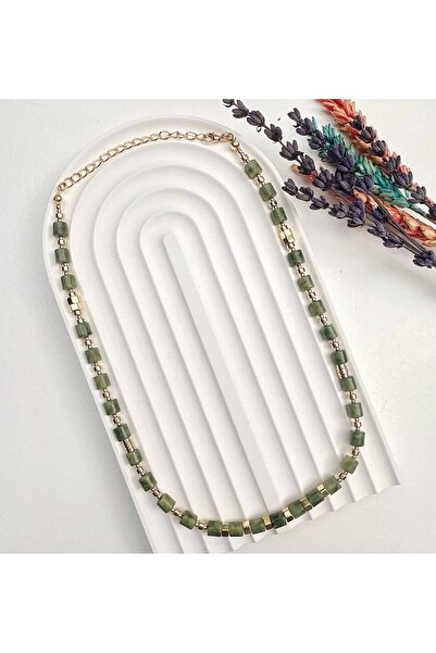 wanwa aksesuar Doğal Yeşim Taşı Stress Kolye