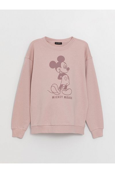 LC Waikiki Těhotenská mikina s dlouhým rukávem s potiskem Mickey Mouse Crew Neck
