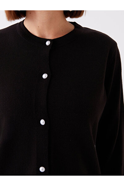 LC Waikiki Dámský svetr z úpletu - výstřih, pevný dlouhý rukáv