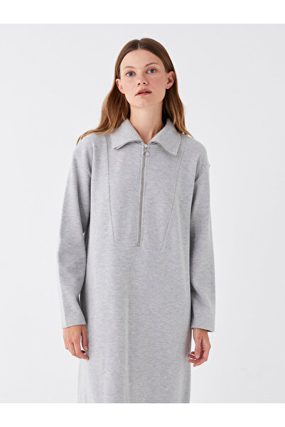 LC Waikiki Dámské šaty s dlouhým rukávem s stojáčkem