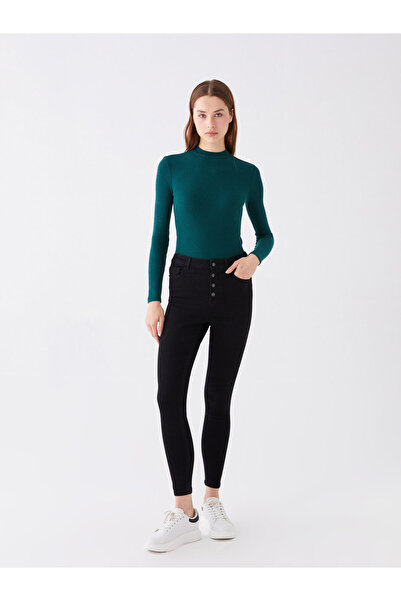 LC Waikiki Γυναικεία φούτερ με μονόχρωμο μακρυμάνικο γιακά