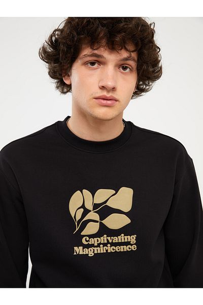 LC Waikiki Ανδρικό φούτερ - Crew Neck, Μακρυμάνικο, εμπριμέ