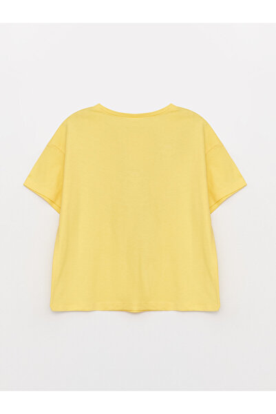 LC Waikiki Lány - Crew nyakú nyomott rövid ujjú pizsama szett