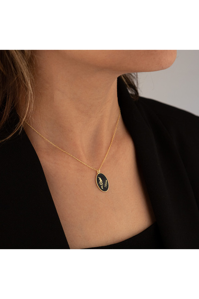 Dkmn Silver 10 KASIM'A ÖZEL MİNELİ ATATÜRK SİLÜETİ GÜMÜŞ KOLYE