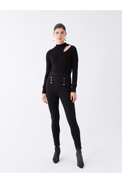 LC Waikiki Dámský pletený svetr s vysokým límcem a dlouhým rukávem