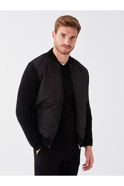 LC Waikiki Standard Mold College Collar Men's Knitwear Cardigan