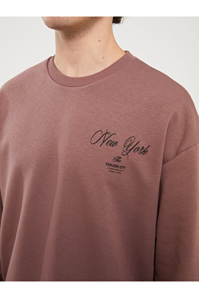 LC Waikiki Ανδρικό φούτερ - Crew Neck, Μακρυμάνικο, εμπριμέ