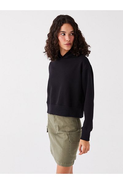 LC Waikiki Obyčejná oversize dámská mikina s dlouhým rukávem