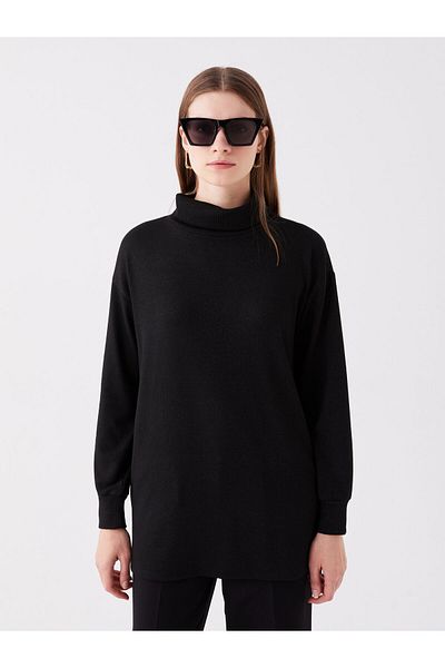 LC Waikiki Oversize dámská tunika roláku s dlouhým rukávem