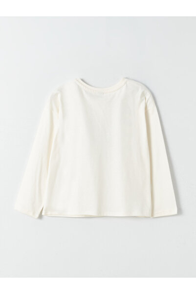 LC Waikiki Dívčí tričko s dlouhým rukávem s potiskem - Crew Neck