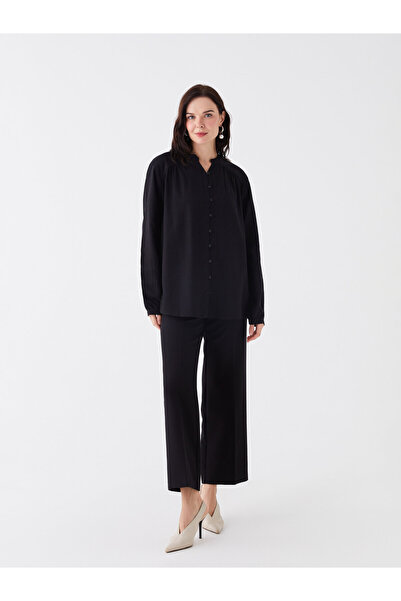 LC Waikiki Leaked Collar Plain Long Sleeve Women's Shirt