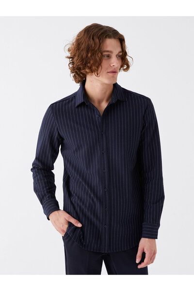LC Waikiki Regular Fit Uzun Kollu Çizgili Erkek Gömlek