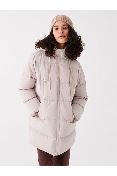 LC Waikiki Dámský kabát s kapucí Puffer