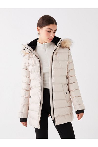 LC Waikiki Puffer-Kapuzenmantel für Damen