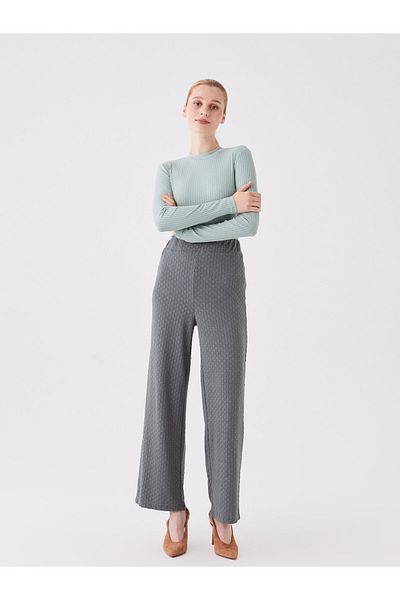 LC Waikiki Patterned Comfortable Women's Trousers - Elastic Waist