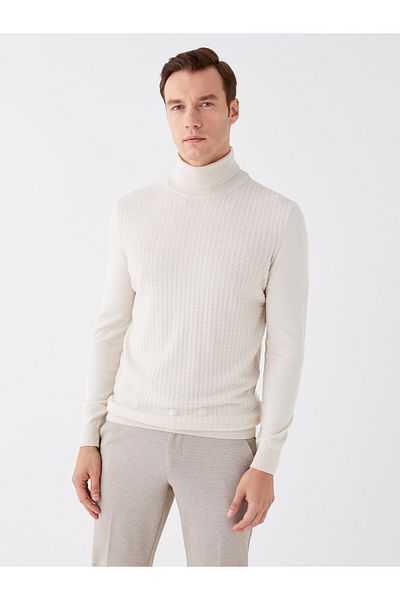LC Waikiki Men's Knitwear Sweater - Turtleneck, Long Sleeve