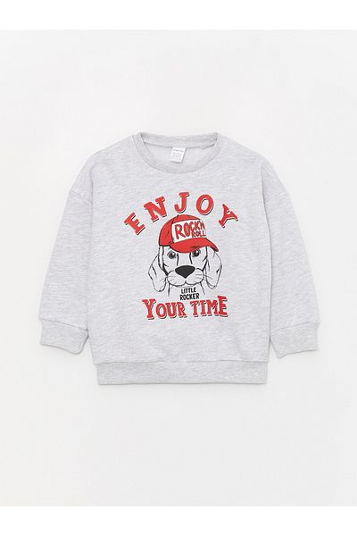 LC Waikiki Baby Boy - Crew Neck and Printed Long Sleeve Sweatshirt