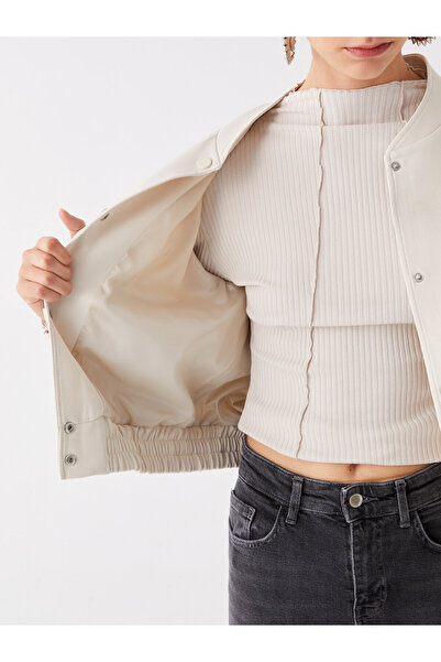 LC Waikiki Dámský College Collar Plain Bomber Coat