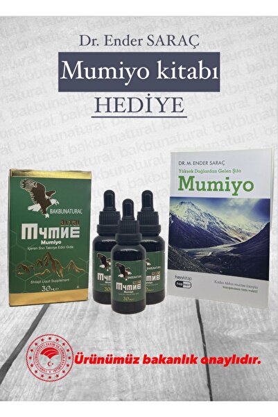 bakbu natural Mumiyo ,mumia Içeren Takviye Edici Gıda Mumia Ekstraktı 30 Ml Mumiyoekstraktı ,shilajit 30 Ml 3'lü