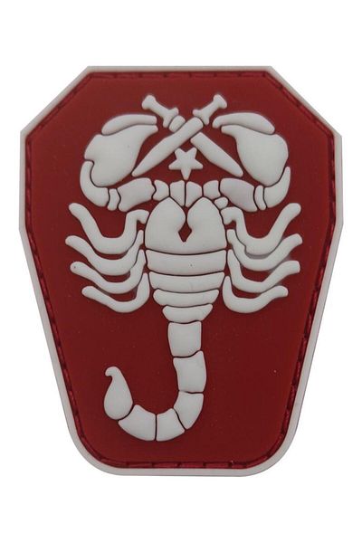 SINGLE SWORD Plasture din plastic Scorpion - Pec Dimensiune Mica 4cm X 5,5cm