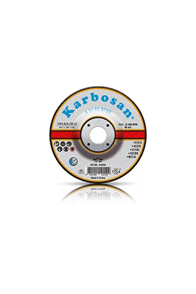 KARBOSAN 125 x 6.4 Metal Taşlama Taşı 10 Adet 910560