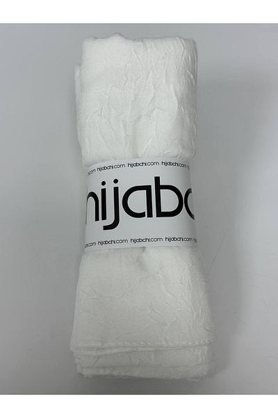 hijabchi Σάλι Bamboo Kraş - Λευκό