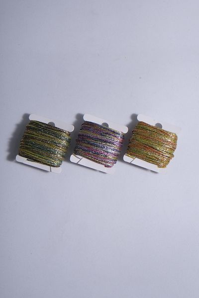 Eskişehir hobi sanat 10 Meters 3 Colors 0.8 mm Glitter Multicolor Waxed Thread (TOTAL 30 METERS) Decorative Decoration Bundling String