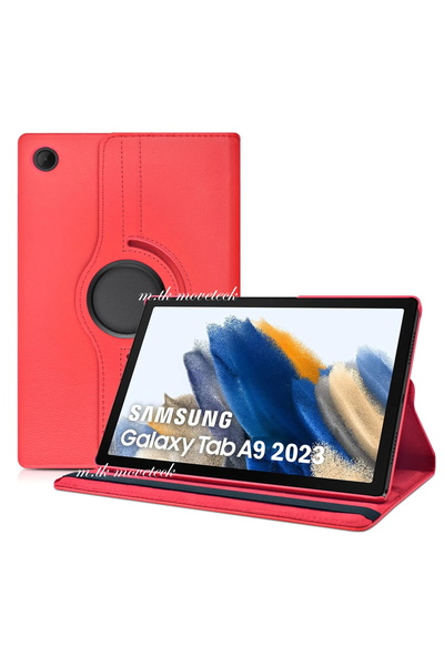 m.tk moveteck Samsung Galaxy Tab A9 8.7 Inç Tablet Uyumlu Kapaklı Kılıf 360 Derece Koruyucu Zırh Kapak Sm-x110