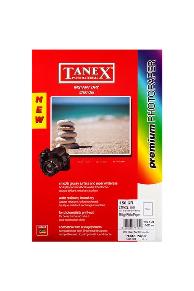 Tanex Fotoğraf Kağıdı A4 150 Gr 25 Li