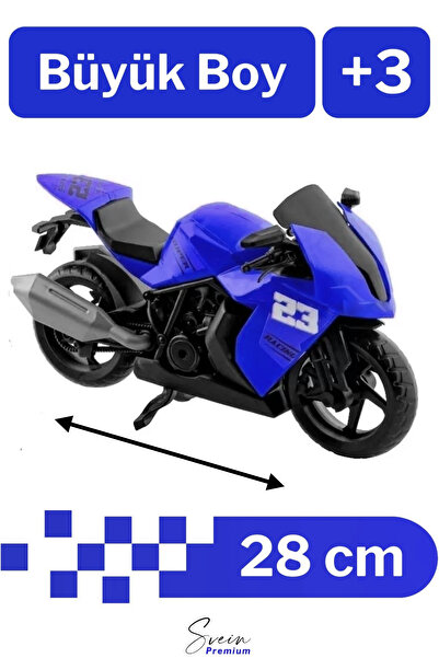 Genel Markalar Detaylı Çocuk Yarış Motosikleti Büyük Boy Oyuncak Motorbisikle...