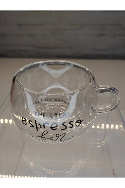 ALANYA HOME DECOR THE LIMITED EDITION DOUBLE WALL GLASS ESPRESSO CUP 160 ML D...