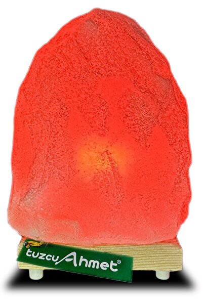 Tuzcu Ahmet Doğal Kaya Tuzu Tuz Lambası 3-4 Kg Kırmızı Işıklı