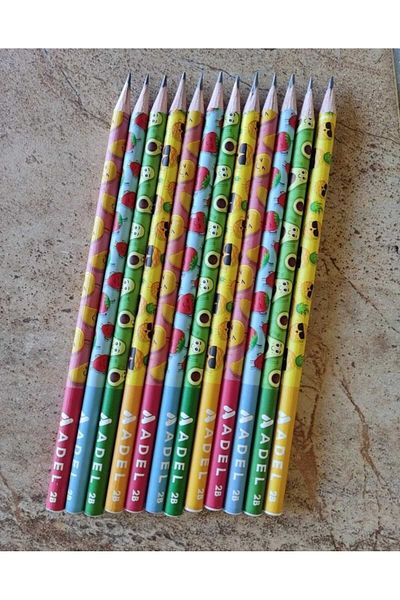 Adel Fruits 2B Pencil Set 12 Pieces