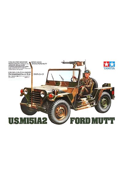 TAMIYA 1/35 Us. M151A2 Ford Mutt - Plastic Military Vehicle Model and Disassembled Hobby Set