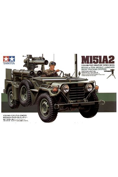 TAMIYA 1/35 USM151A2 with Tow Missile Launcher Plastic Military Vehicle Model Kit, Disassembled Hobby Set